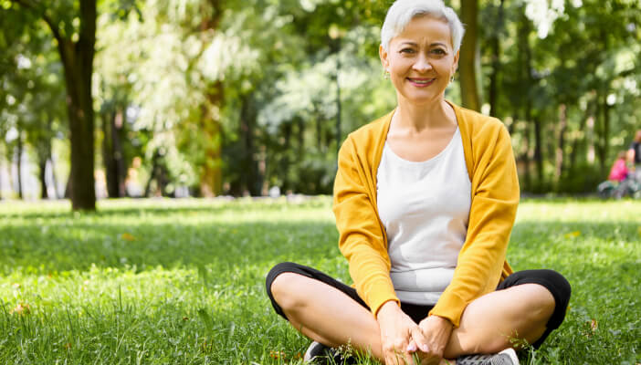 sitting woman